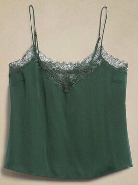 Banana Republic Green Lace Trim Camisole